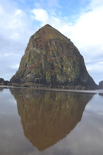 A big size mountain along with a lake